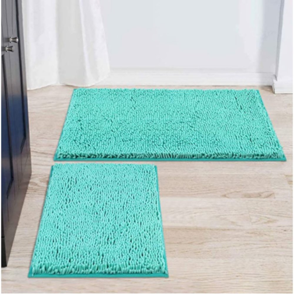NEW! 2 Piece Chenille Bath Mat Set